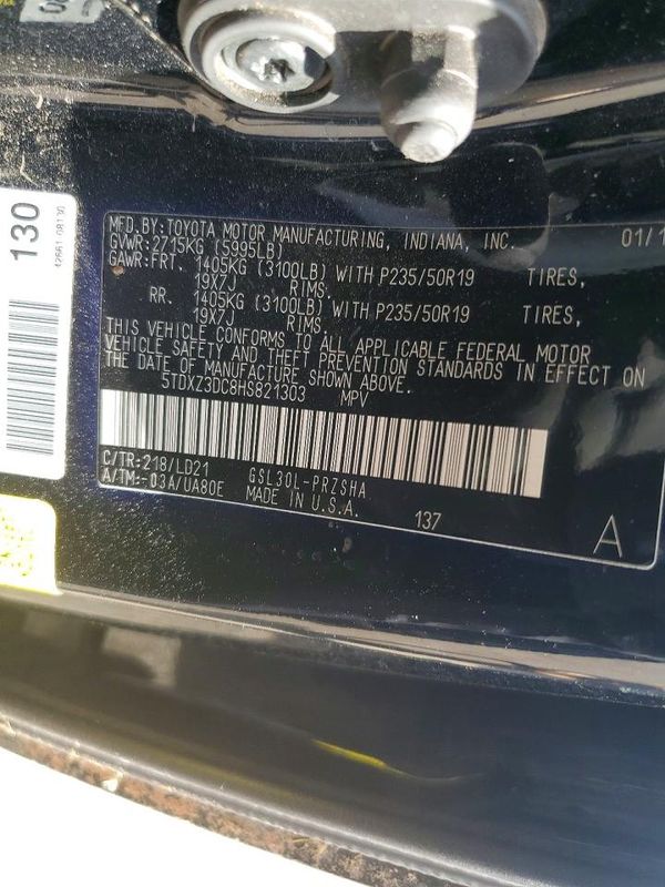 2017 TOYOTA SIENNA SE/SE Premium — VINS