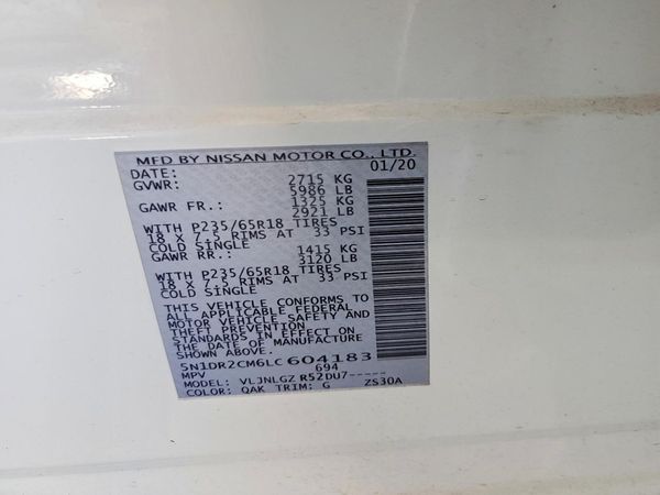 2020 NISSAN PATHFINDER