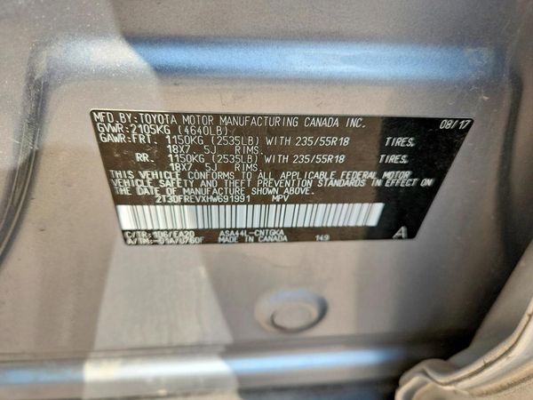 2017 TOYOTA RAV4 Ltd/SE Platinum