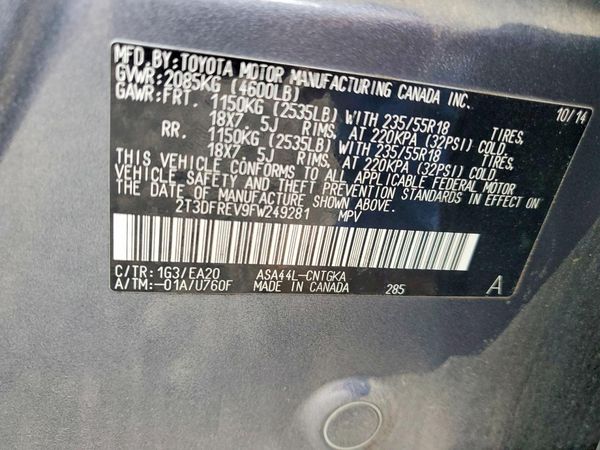 2015 TOYOTA RAV4 Limited (G Grade)