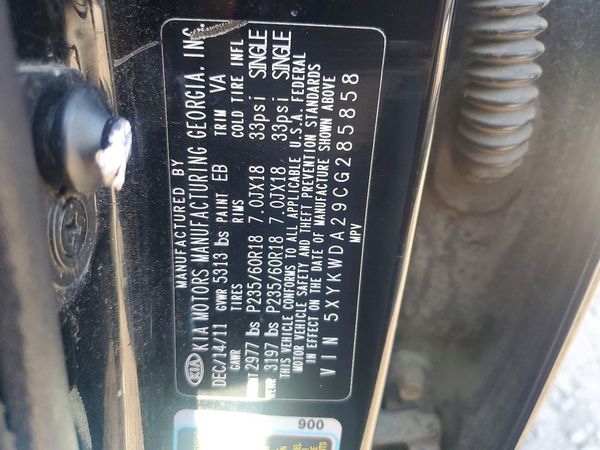 2012 KIA SORENTO TOP (High Grade)