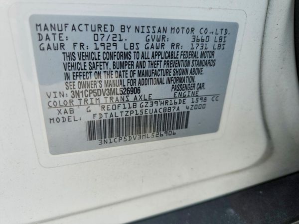 2021 NISSAN KICKS SR
