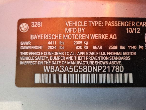 2013 BMW 328 SA