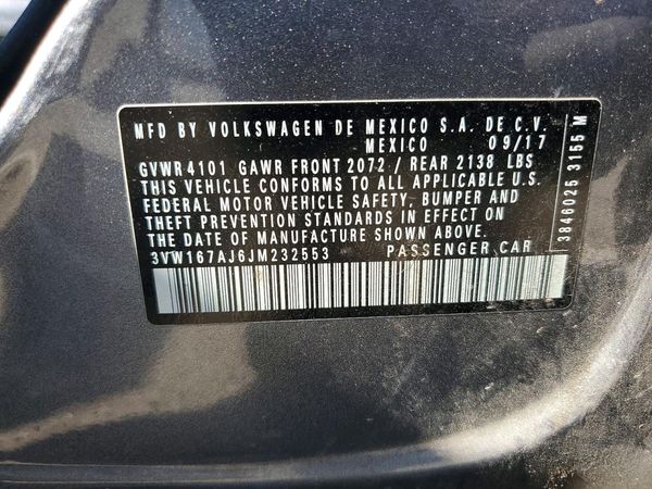 2018 VOLKSWAGEN JETTA S