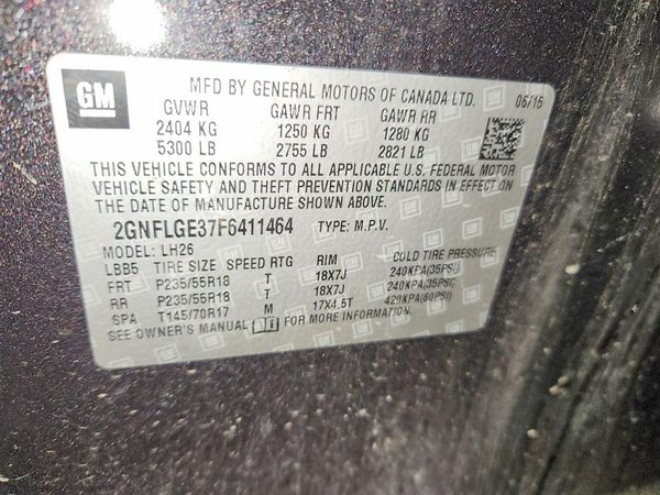 2015 CHEVROLET EQUINOX 2LT