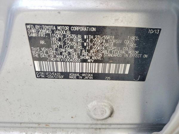 2013 TOYOTA RAV4 High