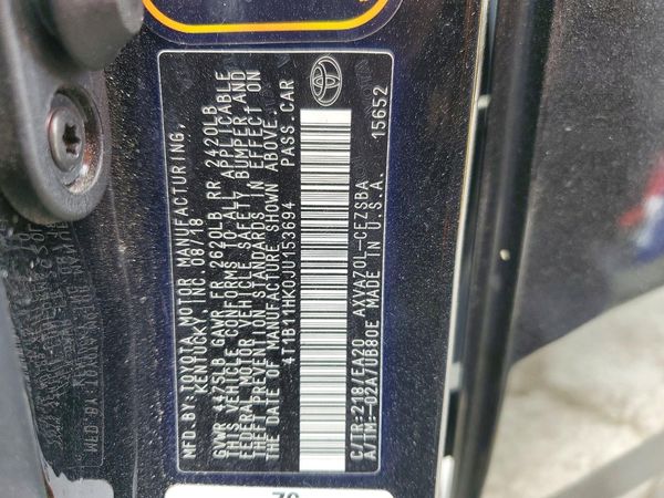 2018 TOYOTA CAMRY L/LE/SE/XLE