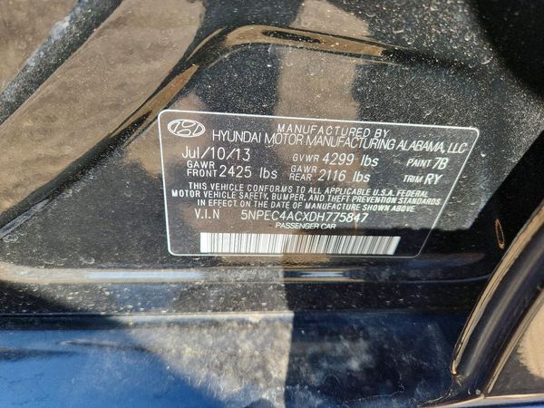 2013 HYUNDAI SONATA