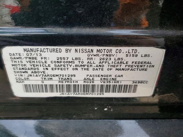 2014 INFINITI Q50 — VINS