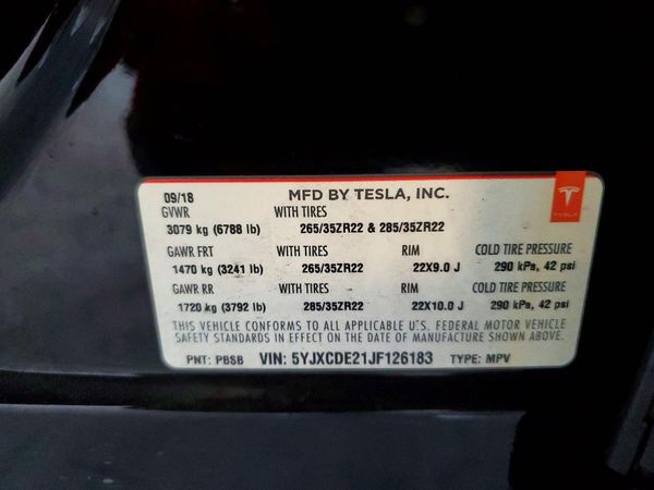 2018 TESLA MODEL X