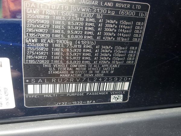 2020 LAND ROVER DISCOVERY Landmark