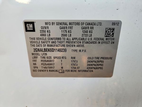 2013 CHEVROLET EQUINOX LS