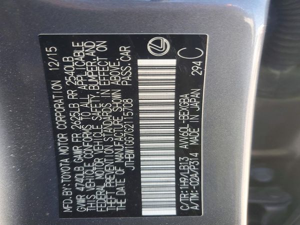 2016 LEXUS ES