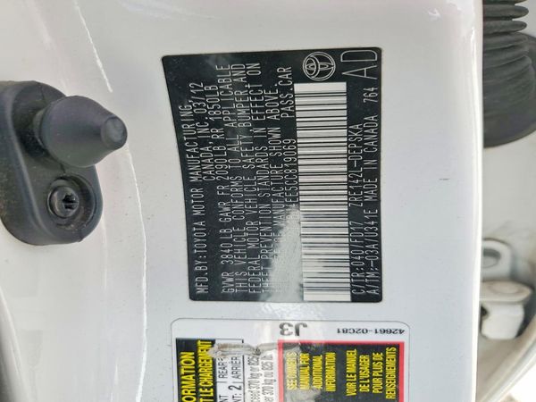 2012 TOYOTA COROLLA