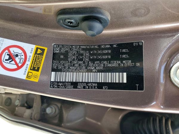 2018 TOYOTA HIGHLANDER LE/LE Plus