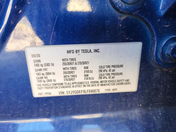 2020 TESLA MODEL Y
