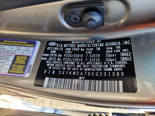 2014 KIA SORENTO SX