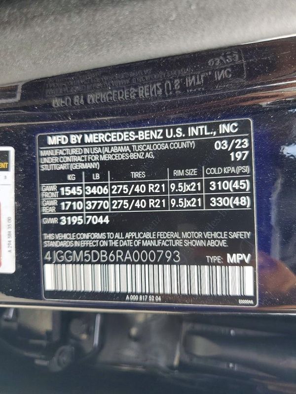 2024 MERCEDES-BENZ EQE SUV AMG EQE 4MATIC