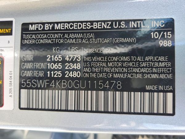 2016 MERCEDES-BENZ C