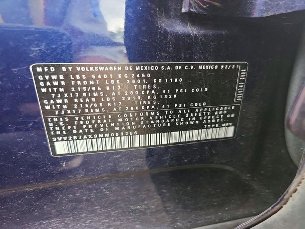 2021 VOLKSWAGEN TIGUAN