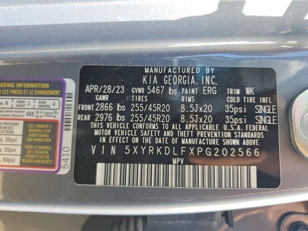2023 KIA SORENTO SX/SX Prestige — VINS