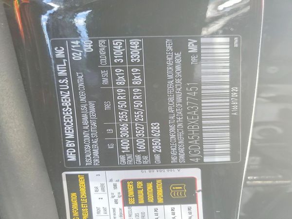 2014 MERCEDES-BENZ ML ML350 4-MATIC