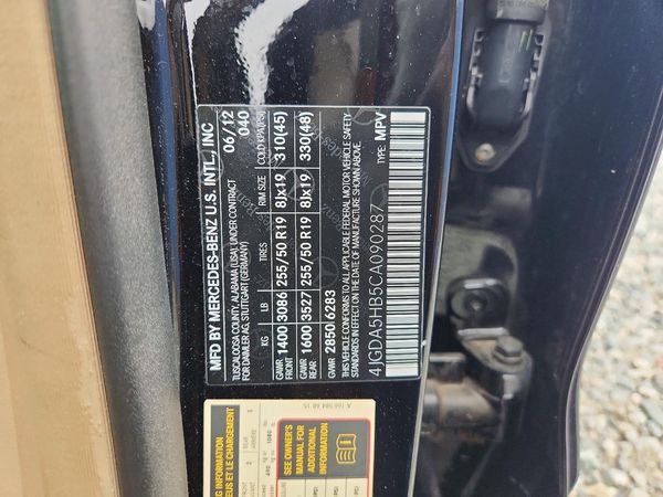 2012 MERCEDES-BENZ ML