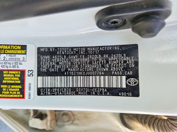 2018 TOYOTA CAMRY