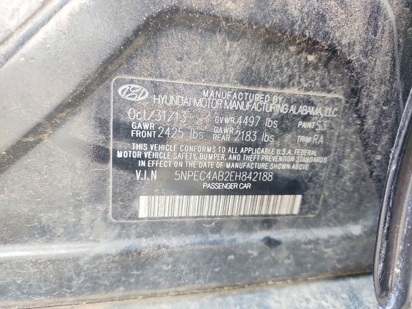 2014 HYUNDAI SONATA — VINS