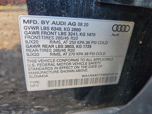 2021 AUDI Q7 quattro Premium