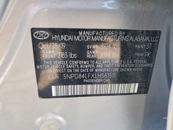 2020 HYUNDAI ELANTRA