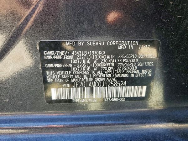 2018 SUBARU CROSSTREK Limited+NAVI+ES+BSD