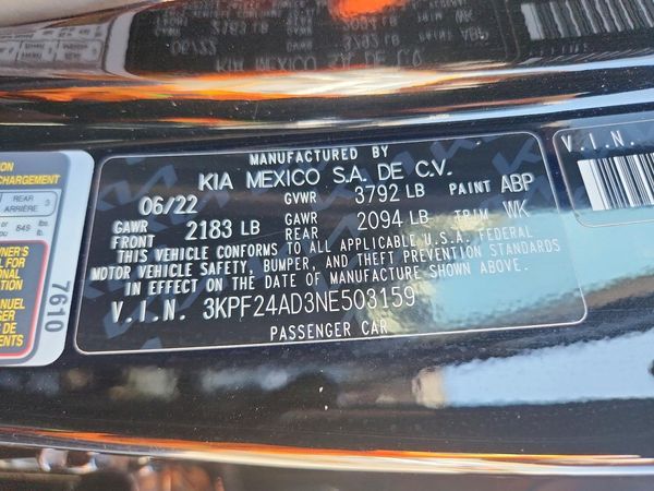 2022 KIA FORTE