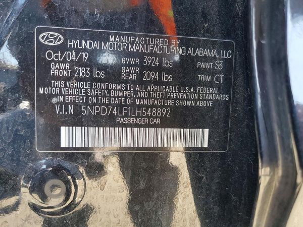 2020 HYUNDAI ELANTRA SE