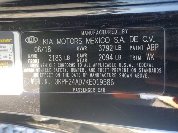 2019 KIA FORTE
