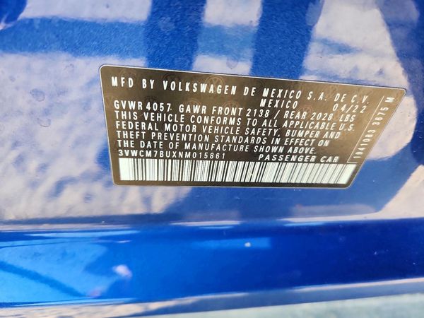 2022 VOLKSWAGEN JETTA S