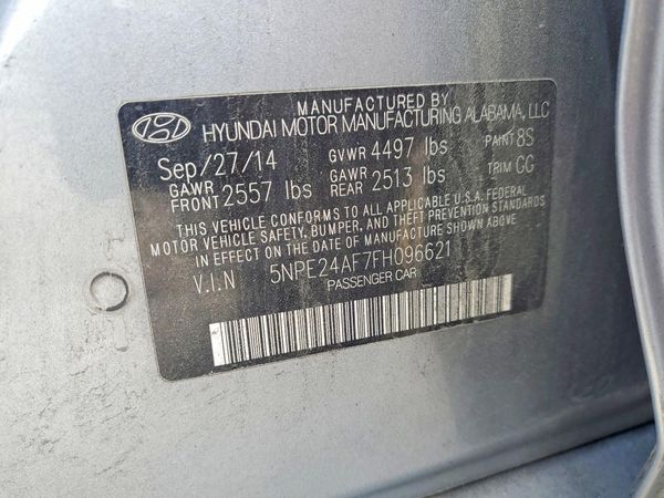 2015 HYUNDAI SONATA SE, ECO