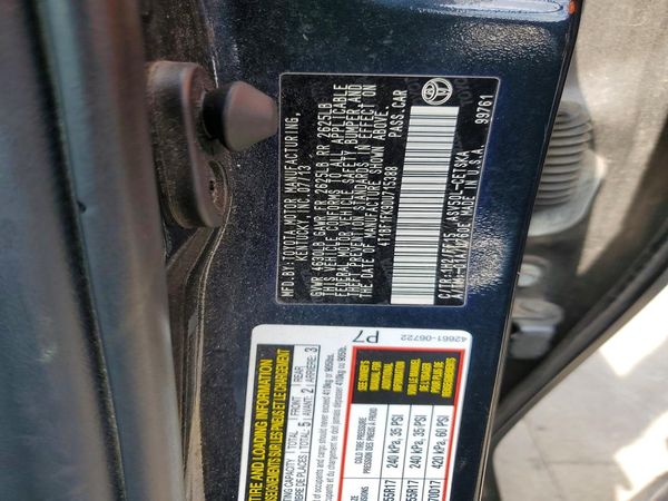2013 TOYOTA CAMRY — VINS