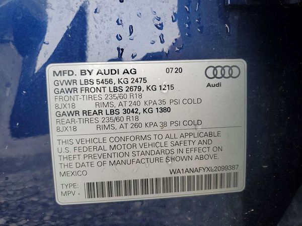 2020 AUDI Q5 quattro Premium