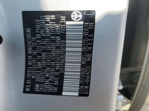 2020 TOYOTA COROLLA LE