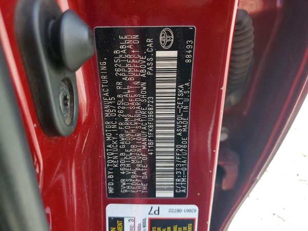2015 TOYOTA CAMRY