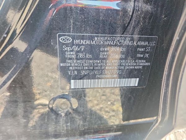 2018 HYUNDAI ELANTRA SE