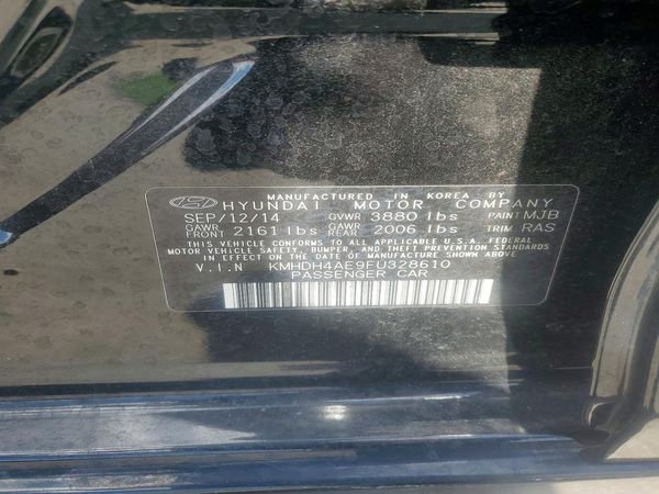 2015 HYUNDAI ELANTRA