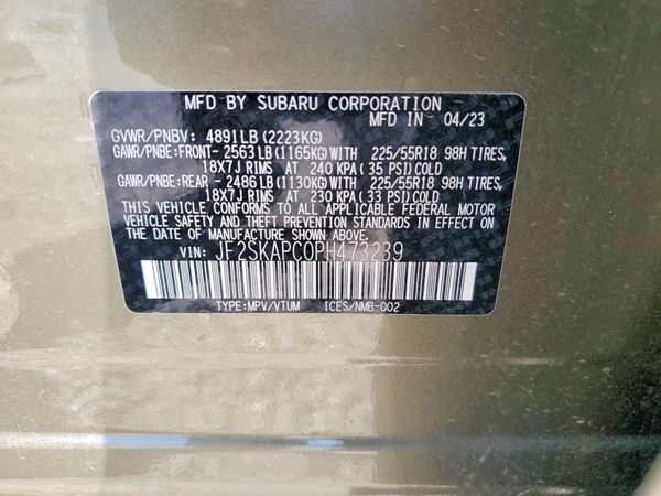 2023 SUBARU FORESTER