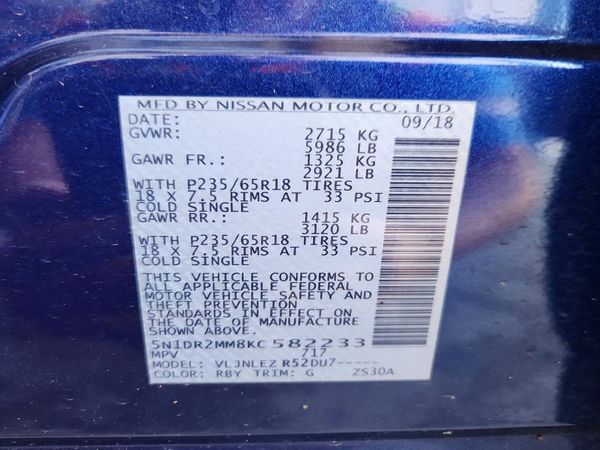 2019 NISSAN PATHFINDER