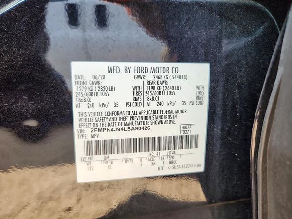 2020 FORD EDGE SEL