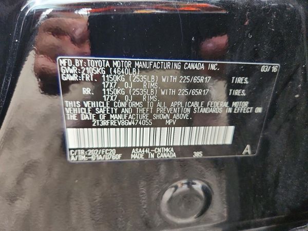 2016 TOYOTA RAV4 XLE (M Grade)