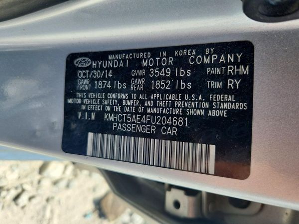 2015 HYUNDAI ACCENT GL(Middle-low)