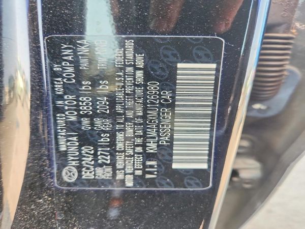 2021 HYUNDAI ELANTRA Blue