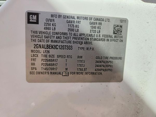 2012 CHEVROLET EQUINOX LS
